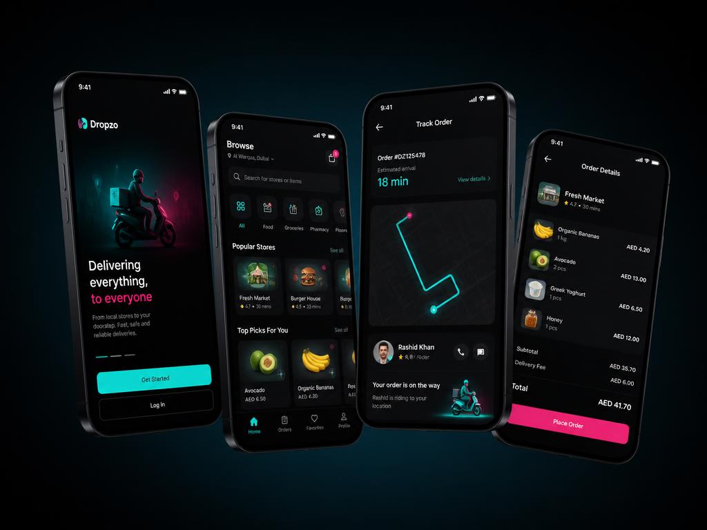 Dropzo project interface
